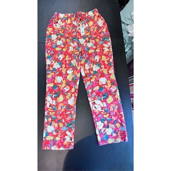 BCBGENERATION WOMENS HIGH WAISTED SLIM LEGS FLORAL PANTS NEW  P1-94 - Picture 7 of 11